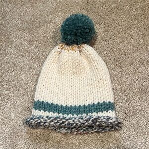 Handmade Knitted Hat with Pom Pom